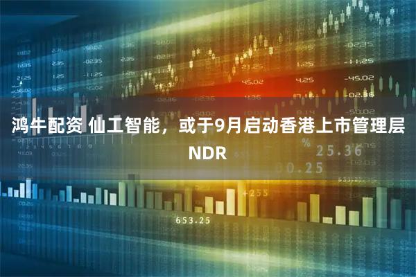 鸿牛配资 仙工智能,或于9月启动香港上市管理层NDR
